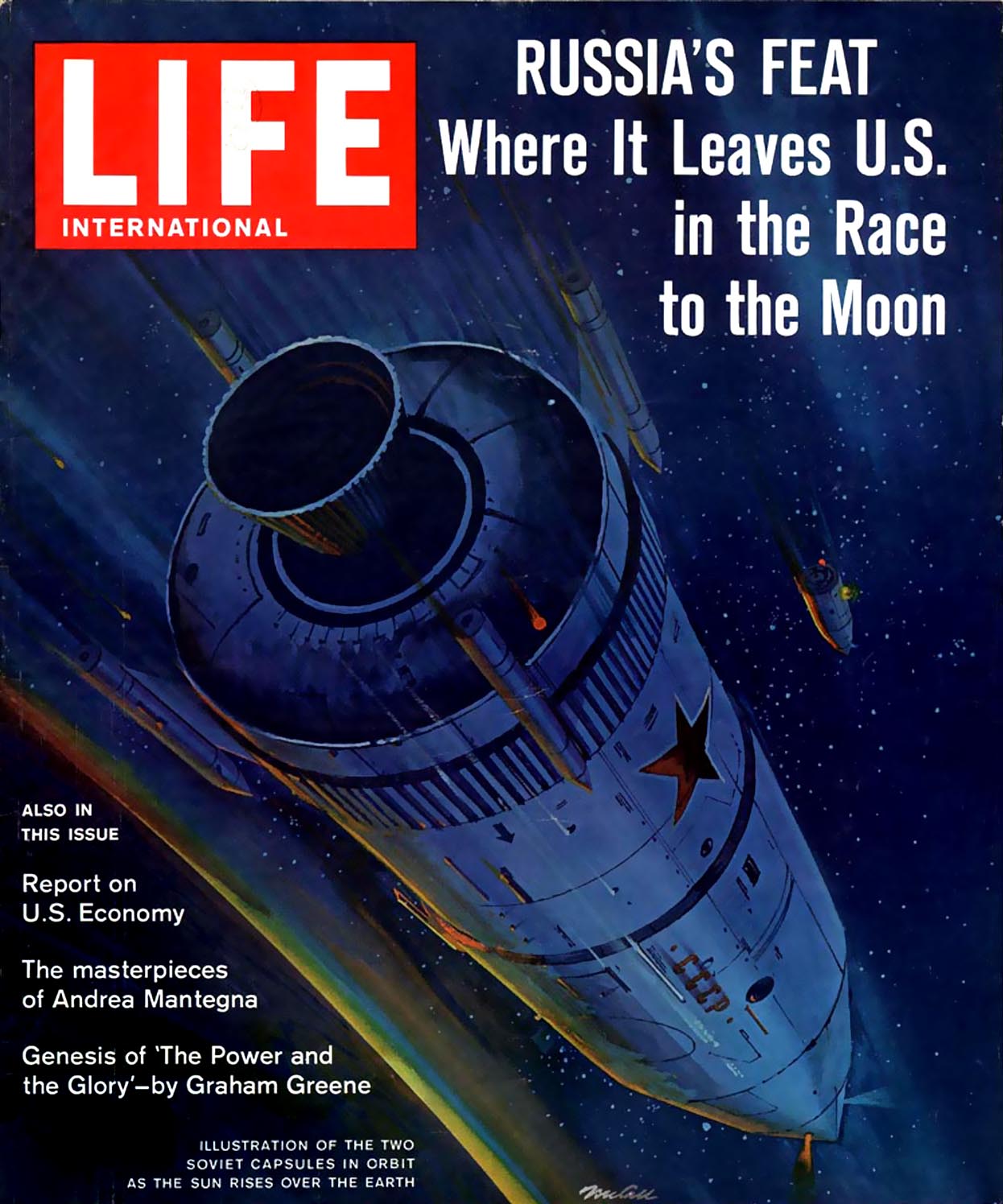 Life Magazine, August 24, 1962. Cover art by Robert McCall, who would later work on 2001.